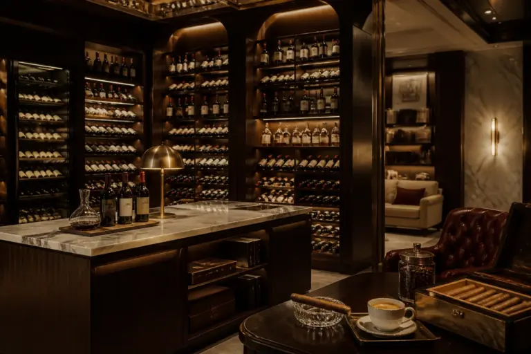 Interior retail Peakwine dengan pilihan produk premium