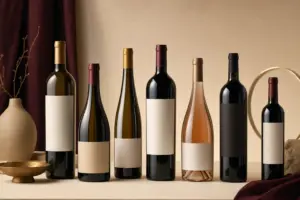Deretan botol wine dengan berbagai bentuk di atas permukaan cream sebagai ilustrasi kisaran harga wine di Indonesia