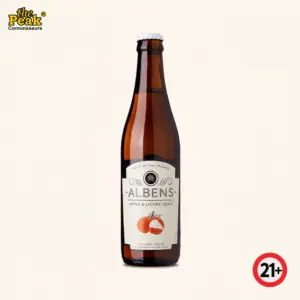 Foto Albens Lychee 330 ml di atas latar belakang netral Peakwine