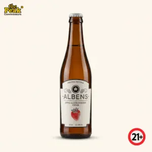 Foto Albens Strawberry 330 ml di atas latar belakang netral Peakwine