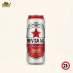 Foto Bintang Pilsener Can 500 ml di atas latar belakang netral Peakwine