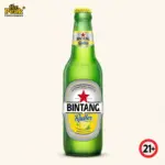 Foto Bintang Radler Lemon Bottle 330 ml di atas latar belakang netral Peakwine