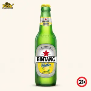 Foto Bintang Radler Lemon Bottle 330 ml di atas latar belakang netral Peakwine