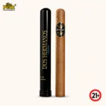 Foto kemasan Cerutu Dos Hermanos Royal Corona Tube (1 Batang) di atas latar belakang netral Peakwine