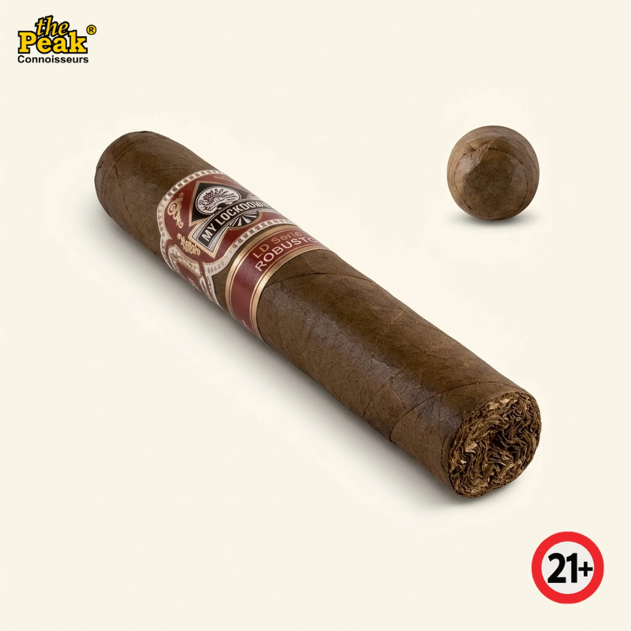 Cerutu My Lockdown Handmade Premium (1 Batang) Foto kemasan Cerutu My Lockdown Handmade Premium (1 Batang) di atas latar belakang netral Peakwine