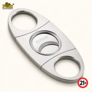 Foto kemasan Cutter Cerutu Cotiti Stainless Steel (Aksesoris) di atas latar belakang netral Peakwine