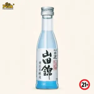 Foto botol Hakushika Honjozo Yamadanishiki Q215M 180ml di atas latar belakang netral Peakwine